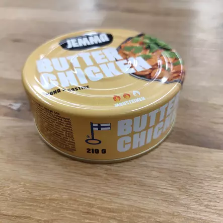 Jemma Butter Chicken kanalastuja Intialaistyyppisessä kastikkeessa, 210 g - Retkisäilykkeet - 31050 - 2