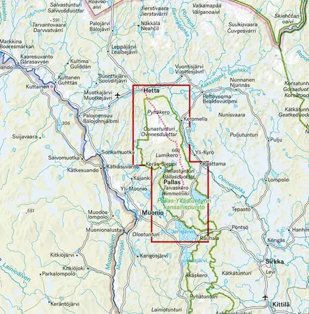 Kartta Hetta-Pallas-reitti, Calazo - Kartat ja laukut - 530 - 2