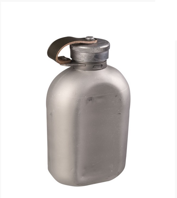 BW kenttäpullo alumiini flecktarn taskulla, ylijäämä - Kenttäpullot - 91450300 - 1