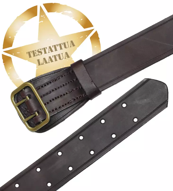 Miehistövyö, nahkaa, ruskea - Nahkavyöt - 1045R-110 - 1