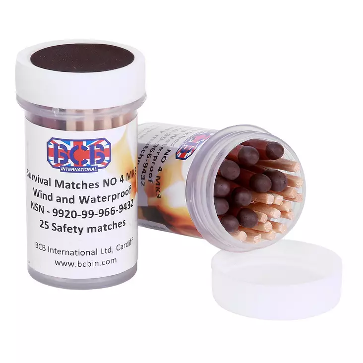 Veden ja tuulen kestävät tulitikut, BCB CN327A, Pienempi valkoinen purkki - Tulenteko ja sytyttimet - 429741 - 1