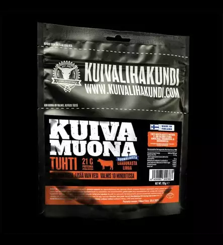 Kuivalihakundi kuivamuona Tuhti125 g valmisateria (n. 500kcal) - Retkiateriat - 2024-2 - 1