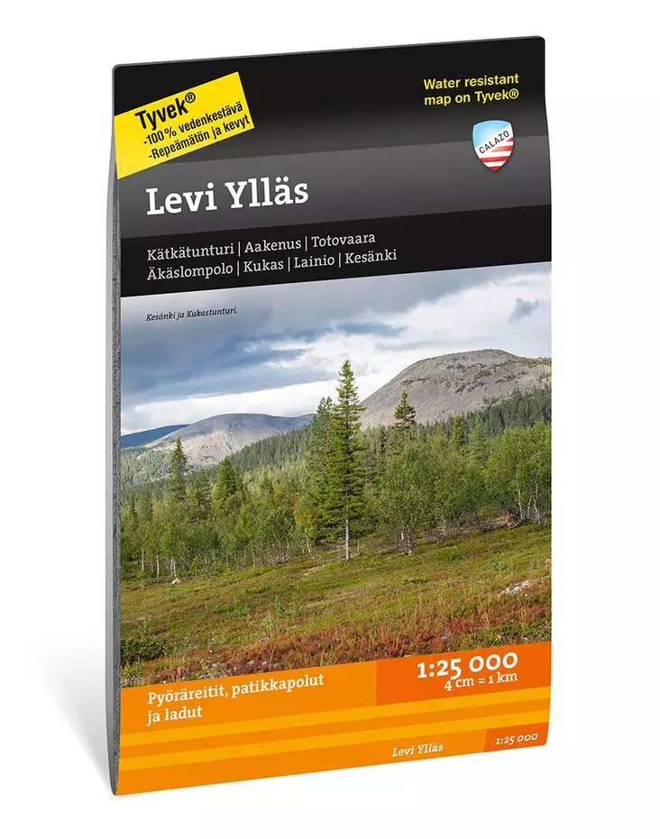 Kartta Levi Ylläs, helmikuu 2017, Calazo - Kartat ja laukut - 502 - 1