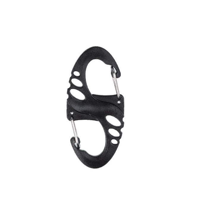 S-haka, musta, 10 kpl - Kiipeily- ja karabiinihaat - 13458402 - 1