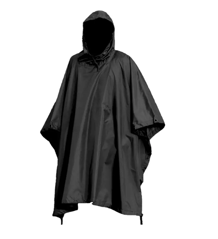 Sadeviitta US Poncho ripstop kangas, musta, Mil-Tec - Sadeviitat - 10630002 - 1