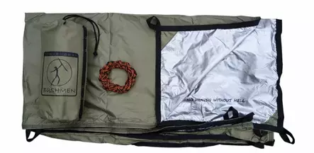 Bushmen Thermo-Tarp laavukangas 4 x 3 m, oliivinvihreä / hopea - Laavukankaat tarpit ja louteet - BUULTARP4X3 - 2