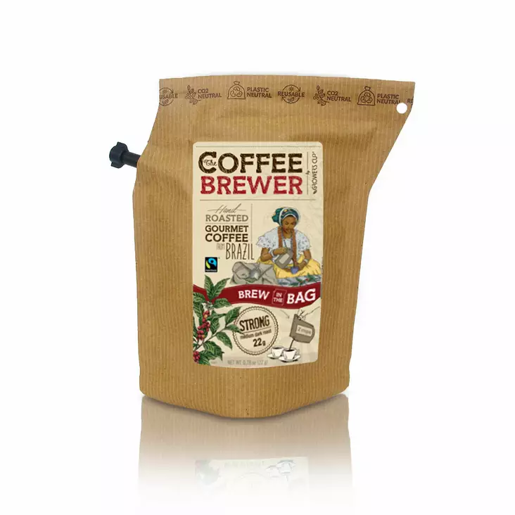 Grower Coffee Brazil retkikahvi 2 kuppia, Fairtrade & Organic - Kahvit ja teet - 100303 - 1