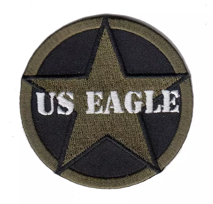 Velcro -merkki US Eagle, kenttävihreä - Moraalimerkit - 120823 - 1