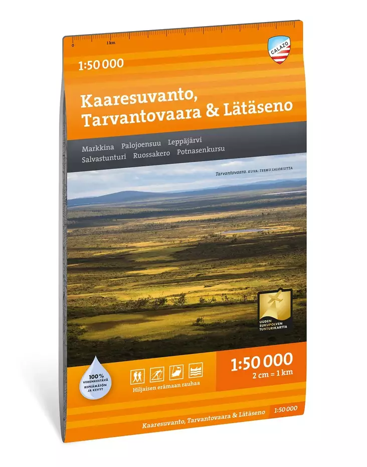 Kartta Kaaresuvanto, Tarvantovaara & Lätäseno, Calazo. 1:50000 - Kartat ja laukut - 533 - 1
