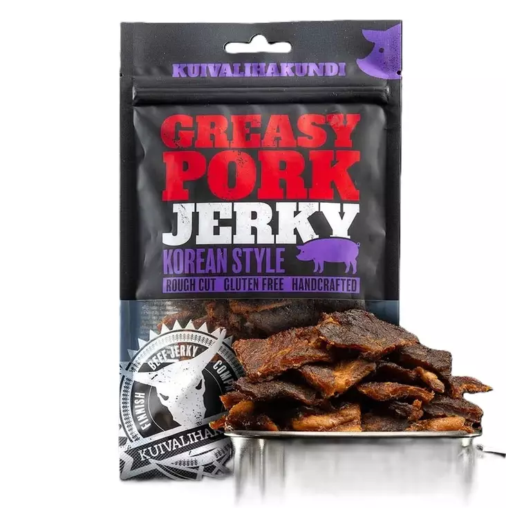 Kuivalihakundi Greasy Pork Jerky Korean Style kuivaliha, 50 g - Retkiateriat - 2026-3-3 - 1