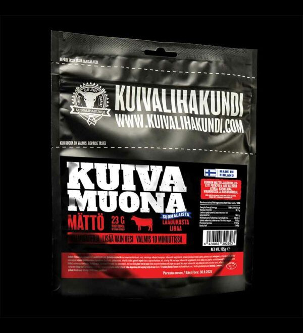 Kuivalihakundi kuivamuona Mättö 135 g valmisateria (n. 600kcal) - Retkiateriat - 2024-3 - 1