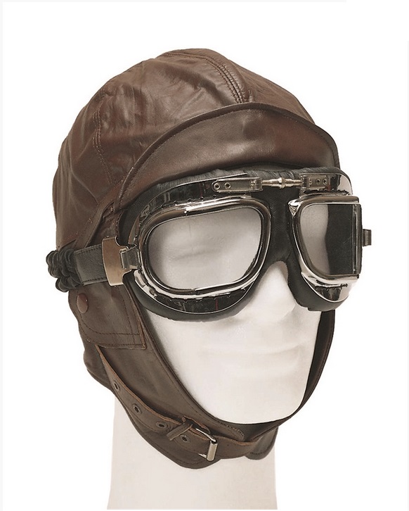 Lentäjän nahkapäähine ruskea, Mil- Tec - Lippalakit ja kenttälakit - 12425009-903 - 2