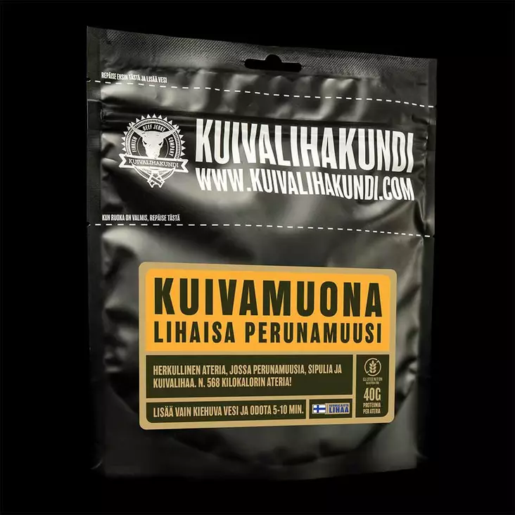 Kuivalihakundi Lihaisa perunamuusi Kuivamuona 135 g - Retkiateriat - 2024-4 - 1