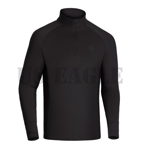 T.O.R.D. tekninen pitkähihainen vetoketjupaita, musta - Pitkähihaiset paidat - 32305 - 1