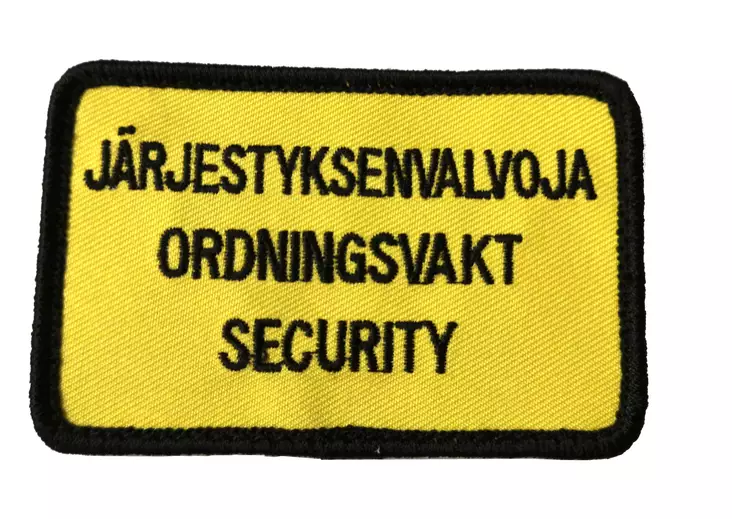 Järjestyksenvalvojan merkki 86 x 55 mm - Järjestyksenvalvojan laatat - 2316 - 1