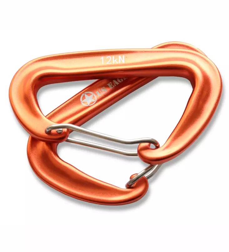 U.S.E. Riippumattokarabiinit 2 kpl 12Kn, oranssi - Kiipeily- ja karabiinihaat - 120097 - 1