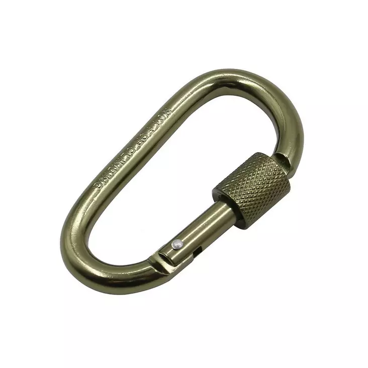Karabiinihaka lukolla 80 mm, vihreä, Fosco - Kiipeily- ja karabiinihaat - 259178 - 1
