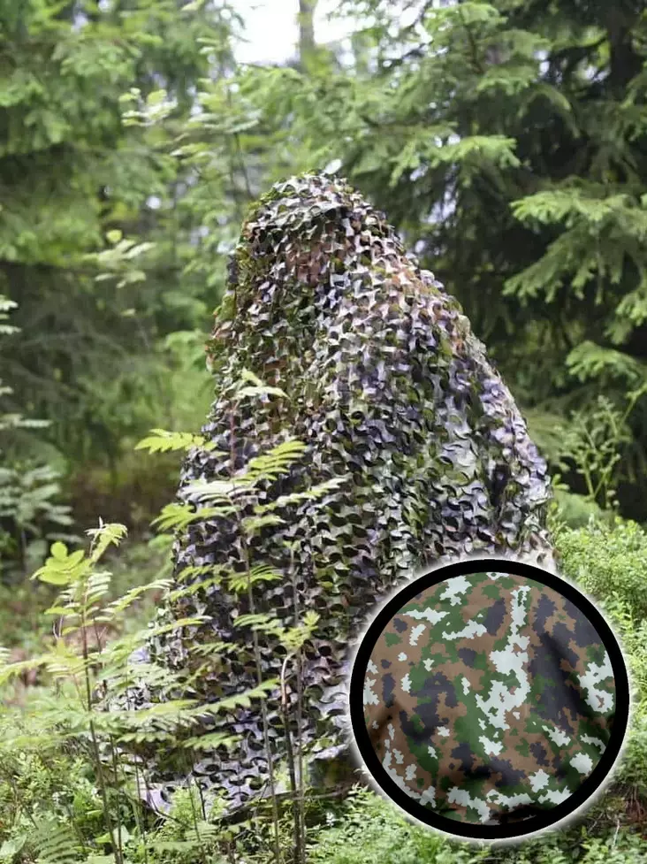 Naamioverkko M05 Pakkaskuvio, 150 x 200 cm - Naamiointiverkot - 219999 - 1