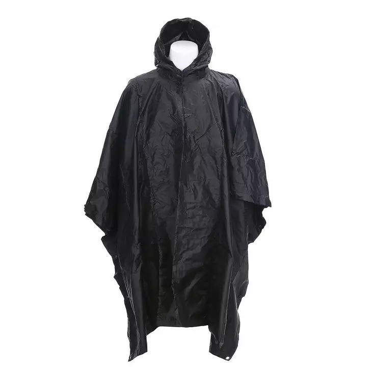 Sadeviitta Poncho, ripstop, musta, Fostex - Sadeviitat - 325242B - 1