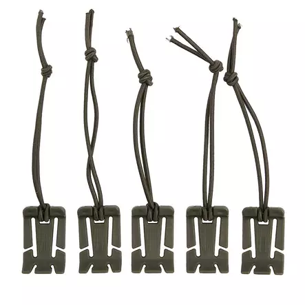 Klipsi molle -kujastoon joustavalla nyörillä, 5 kpl / pss, vihreä - Kiinnitysnauhat ja lenkit - 469687G - 1