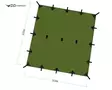DD Tarp 3,5×3,5 m laavukangas, oliivinvihreä - Laavukankaat tarpit ja louteet - DD-3-5X3-5-G - 3