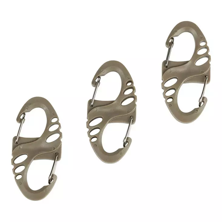 Minikarabiinihaka 3 kpl / setti, vihreä, Fosco - Kiipeily- ja karabiinihaat - 259132G - 1