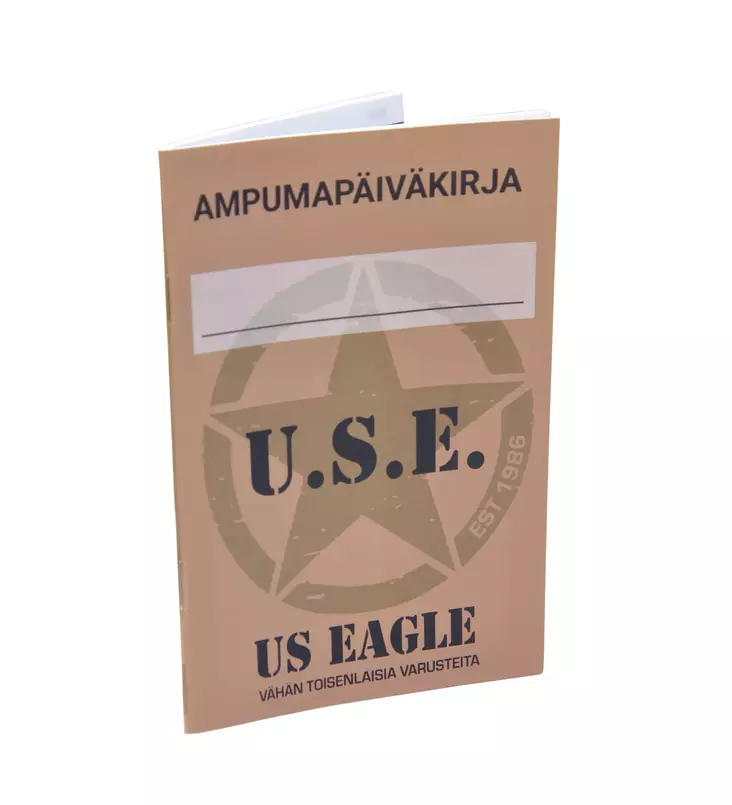 U.S.E. vedenpitävä ampumapäiväkirja, suomenkielinen - Kynät ja muistivihot - S62SLOG - 1