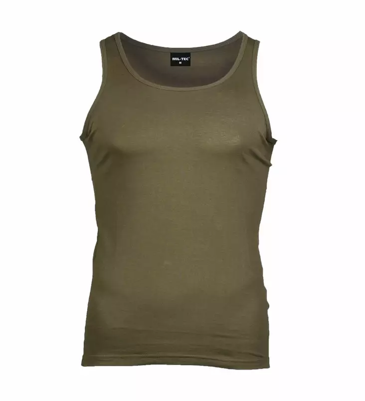 Hihaton paita, TANK TOP, oliivinvihreä - T-Paidat - 11001001-4XL - 2