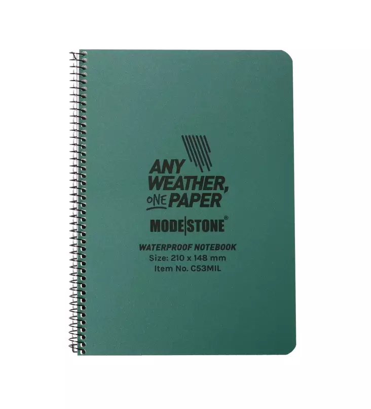 Modestone vedenpitävä muistilehtiö A5, vihreä - Kynät ja muistivihot - C53MIL - 1