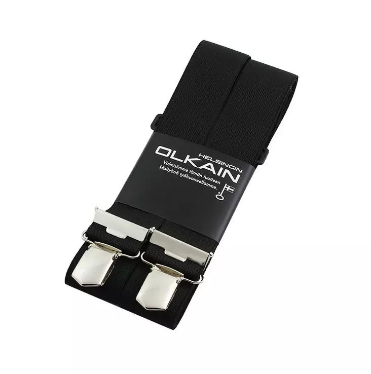 Henkselit Y-malli 35 mm, musta, Helsingin olkain 110 cm - Henkselit - 4004-110-cm - 1