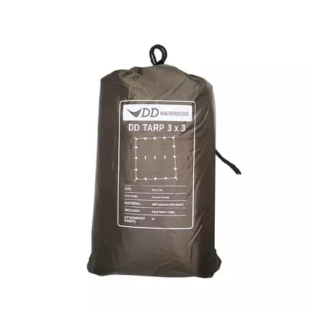 DD Tarp 3X3 m laavukangas - Laavukankaat tarpit ja louteet - DD-3X3-BRO - 2