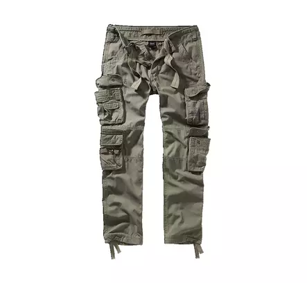 Reisistaskuhousut Brandit Pure Vintage Slim Fit, oliivinvinvihreä - Reisitaskuhousut - 1016-1-S - 1