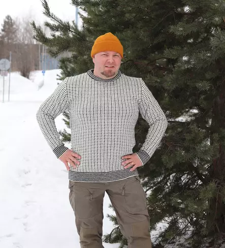 Islantilais villapaita, luonnonvalkoinen - Villapaidat - 7777-834-S - 2