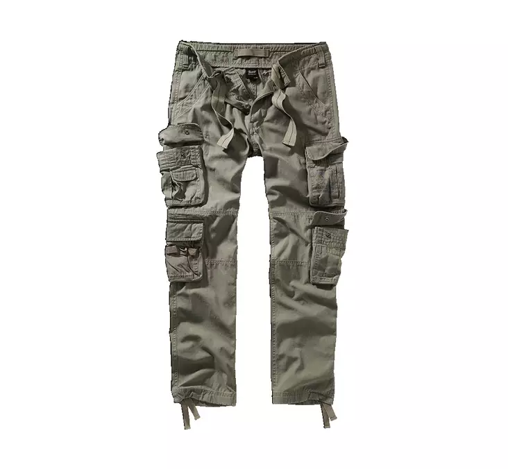 Reisistaskuhousut Brandit Pure Vintage Slim Fit, oliivinvinvihreä - Reisitaskuhousut - 1016-1-S - 1