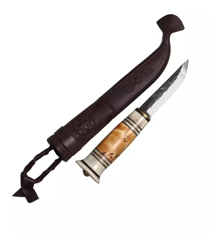 Eräpuukko Tape J95T, poronsarviluu/terva - Puukot - J95T - 1